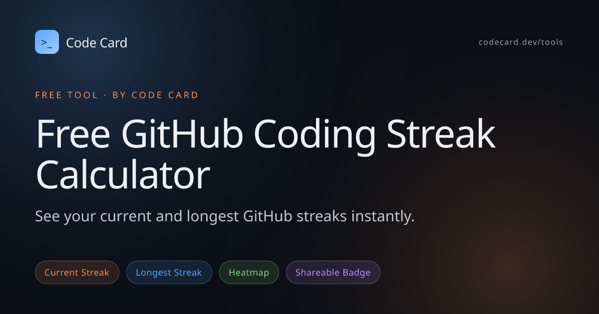 Free GitHub Coding Streak Calculator - See Your Current & Longest ...